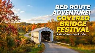 🚗 Red Route Adventure!  Covered Bridge Festival 2025 | Indiana&rsquo;s Most Scenic Fall Drive 🍂🌉