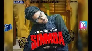 Simmba movie poster in photoshop tutorial | Ranver Singh | PicArt editing