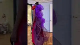 Red Purple  ANGELO FAIR Main de Maestro SS25 collection Paris haute couture week.
