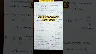 ALKENES in Organic Chemistry (Short Notes)🔥|Allen student|#imindianmedico#allen