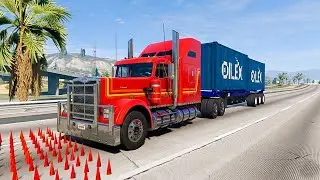 Trucks vs Cars spike strip Long Compilation #2 BeamNG Drive BeamNG BOOM