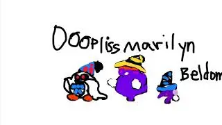 Beldom, Marilyn, and Doopliss drawing from Paper Mario TTYD 