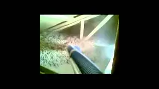 Aislamiento t&eacute;rmico de celulosa AislaNat, sobre techo de pladur.