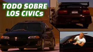 ESTOS SON LOS 3 CIVIC DE FAST & FURIOUS (HONDAS USADOS EN LOS ATRACOS POR TORETTO, LETTY Y LEON)