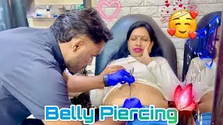 Beautiful Belly Piercing Full Video || Real Reaction || Best Shop in Goa #trending