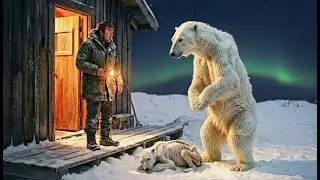 Mother Polar Bear Begs Humans to Save Her Starving Cub in Deadly Blizzard