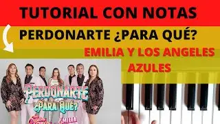 🎹 Perdonarte ¿Para Qué? - Emilia & Los Ángeles Azules | Tutorial de Teclado con Notas Fáciles