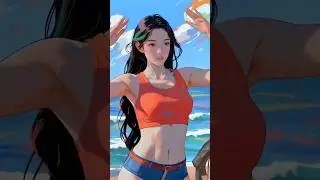Summer time サマータイム여름 시간 #summer #klingai #aiart #stablediffusion #anime #art #illustration