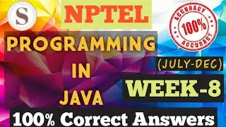 Programming in Java|| WEEK-8 Quiz assignment Answers 2020||NPTEL||#SKumarEdu