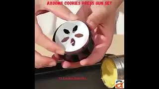 Axooms Cookie Press Gun Set 🍪 13 Discs & 8 Icing Tips | #axooms