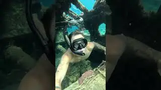 Mergulho embaixo de uma plataforma de petr&oacute;leo #mergulho #tugboat #freediving #snorkel #megalofobia