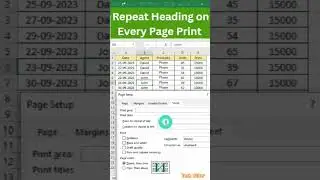 Repeat Header Row on Every Page in Excel