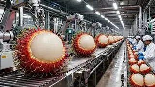 Inside a modern rambutan processing plant: From farm to delicious food (The whole process)