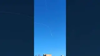 Fighter over the DPR at the moment of clap