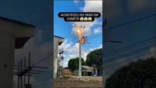 Olha o poste explodindo! Um te&reg;&reg;o&reg; no transformador!
