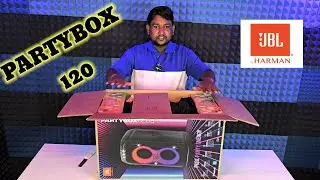 Jbl Partybox 120 | Detail Unboxing Review 160W,12Hrs Playtime,Guitar & Mic Input,AI Sound Boost