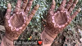 Elegant Mandala Mehndi Design | Full Hand Tutorial ❤️