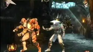 Mortal kombat 9 Ladder mode Raiden  vs  Kintaro