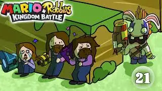 Fighting the Icicle Golem in MARIO + RABBIDS KINGDOM BATLE Episode 21