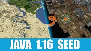 Minecraft Java 1.16 Seed: Two villages at spawn and stronghold under desert temple