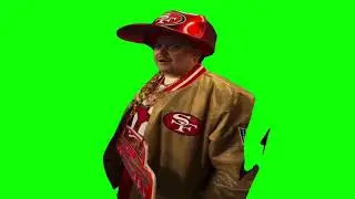 49ers fan shocked Green Screen Meme