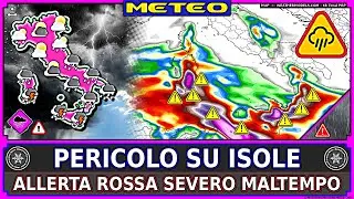 METEO – Allerta Rossa Sud ed Isole | Previsioni Fino al 21 Gennaio