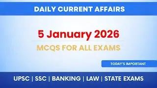 5 January 2026 | Top 20 Current Affairs | USA Takes G20 Presidency | UN 'Year of Rangelands'