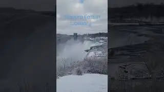 Frozen Niagara Falls in January