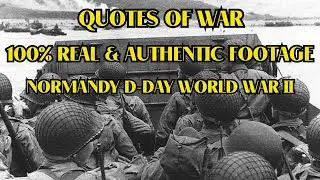 WAR Quotes YOU Need to Hear | Original D-Day & Normandy Footage (WWII) | ASMR Rain & Thunder