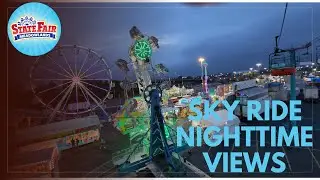 Nighttime Serenity: Sky Ride Views at State Fair Meadowlands 2023 in 4K