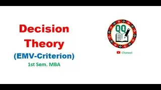 Decision Theory  II Decision Science II Operation Research