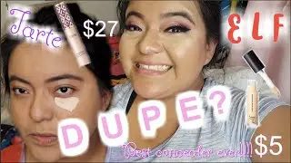 BEST CONCEALER EVER Elf 16hr Camo Concealer!!! vs Tarte Shape Tape | Wear Test