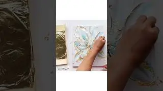 The joy of working with gold leaf #goldentemple #arttherapy #artwork #diy #textureart