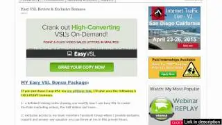 Easy VSL Review | Easy VSL Best Bonus Package | Easy VSL Live Demo - Review