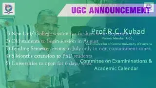 BIG ANNOUNCEMENT BY UGC | New Academic Calendar| College Reopen | Examinations| #UGC UPDATES