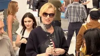EXCLUSIVE : Eva Herzigova arriving at Nice airport for Cannes Film Festival