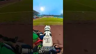 A division opening game.Photographer's POV