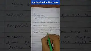 Application For Sick Leave | Leave Application | छुट्टी के लिए आवेदन पत्र  | @MJEducationlab