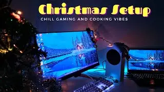 Christmas Desk Setup🎄 |  A Day of Cooking & Gaming Bliss