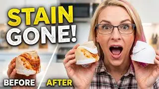 The BEST Way To Clean Stubborn Sauce Stains From Bottle Lids!