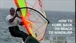 HOW TO WINDSURF SAIL NAVIGATIONS HOW TO COME BACK ON BEACH THEORY