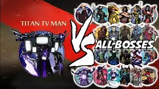 Shadow Fight 2 Titan TV Man Vs All Boss | Most Amazing Video