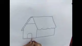 Let's draw a house 🏠  with letter A #drawing  #art #tutorial