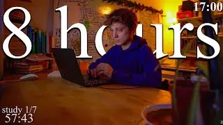 LIVE | 8-HOUR study with me 📚⛈️ rain sounds & pomodoro timer 60 & 10