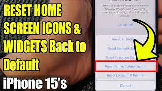 iPhone 15/15 Pro Max: How to RESET HOME SCREEN ICONS & WIDGETS Back to Default