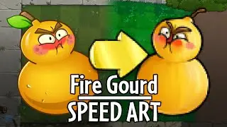 PvZ1 Fire Gourd | Speed Art Clip Studio Paint