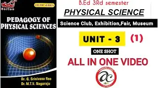 PEDAGOGY OF PHYSICAL SCIENCE #3rdsem #anu #unit3 #acharyanagarjunauniversity #sciencepedagogy