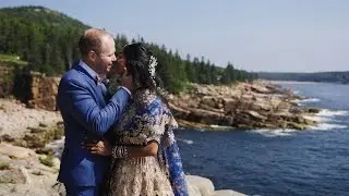 Indian Fusion Elopement on Sand Beach at Acadia National Park in Maine - Sneak Peek Trailer