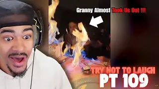 Granny Almost took Us Out | Try Not to Laugh pt 109