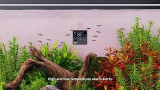 Aquarium Thermometer Digital with Motion Sensor for Glass Tank